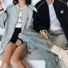 Couple Matching Raglan Sleeve Baseball Jacket