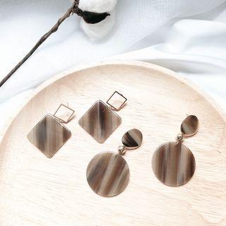 Disc / Square Dangle Earring