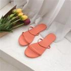 Dual-strap Colored Slide Sandals