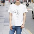 Sketch-print Round-neck T-shirt