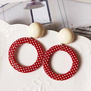 Dotted Hoop Resin Dangle Earring