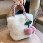 Fluffy Cherry Shoulder Bag White - One Size