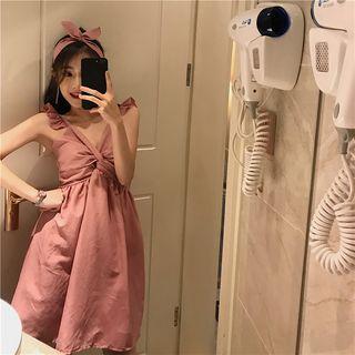 Knotted Strappy A-line Dress