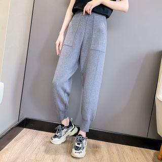 High-waist Knit Jogger Pants