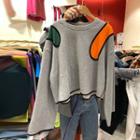 Color Block Flared-sleeve T-shirt