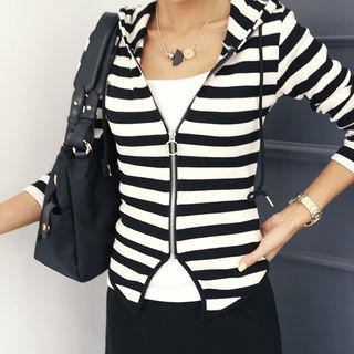 Cutout-hem Slim-fit Hoodie