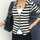 Cutout-hem Slim-fit Hoodie