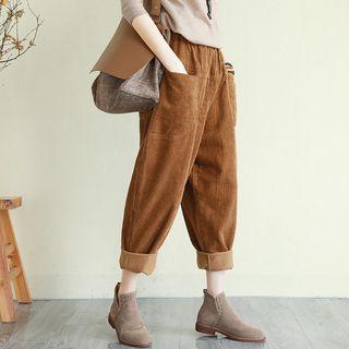Corduroy Cropped Tapered Pants