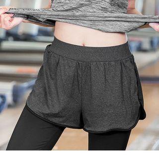 Sports Shorts / Mock Two-piece Sports Leggings