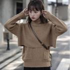 Set: Cropped Turtleneck Sweater + Sweater Vest