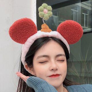 Chenille Flower Face Wash Headband