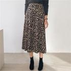 A-line Leopard Print Skirt