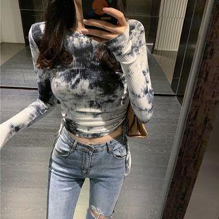 Tie Dye Long-sleeve Knit Top