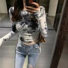 Tie Dye Long-sleeve Knit Top