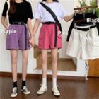 High-waist Straight-leg Cargo Shorts