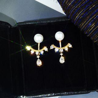 Rhinestone Swing Earring 1 Pair - Rhinestone - One Size