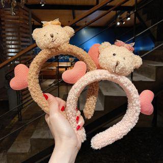 Bear Heart Face Wash Headband
