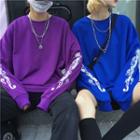 Couple Matching Dragon Embroidered Pullover