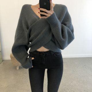 Long-sleeve Crisscross Top