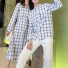 Couple Matching Plaid Shirt / Midi Shirt Dress