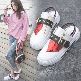 Heart Buckled Sneakers
