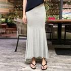 High-waist Slit-back Maxi Skirt