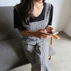 Gingham Cropped Jumpsuit