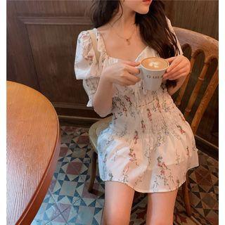 Floral Top / High-waist Skirt