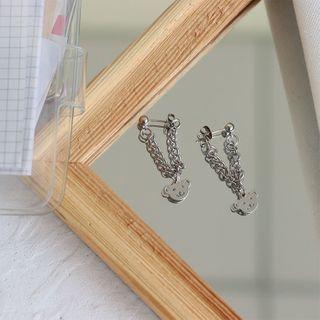 Bear Chained Alloy Dangle Earring
