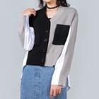 Mock Two-piece Cardigan Dirty White - One Size