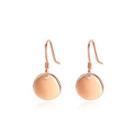 Sterling Silver Plated Rose Gold Fashion Simple Geometric Round Earring Rose Gold - One Size