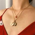 Alloy Heart & Shell Pendant Layered Necklace