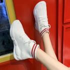 Contrast Striped Knit Sneakers