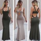 Strappy Backless Evening Gown