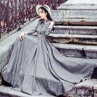 Long-sleeve Check Maxi Dress