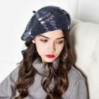Plaid Wool Beret