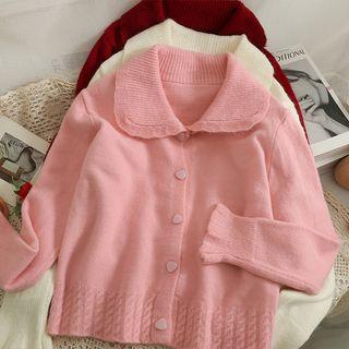 Peter Pan-collar Loose Cardigan