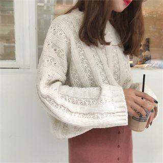 Crew-neck Sweater / Midi H-line Skirt
