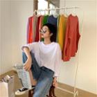 Plain Long-sleeve / Short-sleeve Loose-fit T-shirt