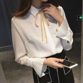 Pleated-cuff Blouse