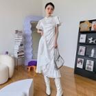 Short-sleeve Irregular Midi Qipao