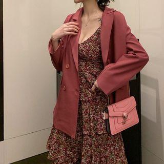 Plain Blazer / Floral Dress