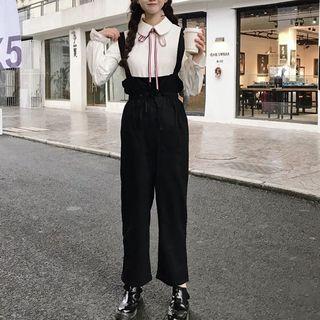 Jumper Pants / Bow Chiffon Blouse