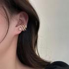 Star Alloy Cuff Earring Eh1041 - 1 Pc - Clip On Earring - Gold - One Size