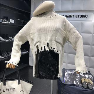 Crop Ripped Sweater