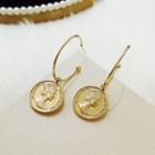 Coin Dangle Earring Gold - One Size