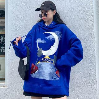 Crescent Print Hoodie