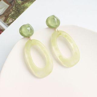 Oval Acrylic Dangle Earring