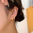 Rhinestone Alloy Earring Type A - 1 Pair - Gold - One Size