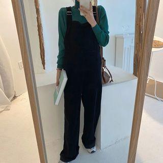 High-waist Corduroy Wide-leg Jumper Pants
